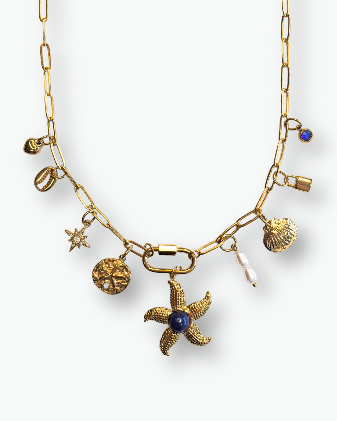 Sunset Splash Multi Charm Necklace