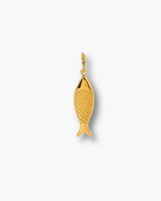 Minimal Gold Fish Charm