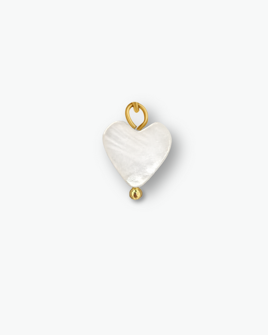 White Heart Charm