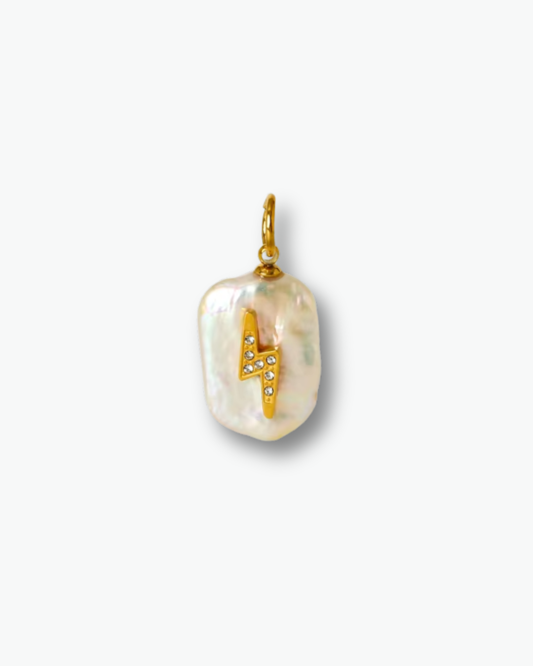 Rectangular Lightning Pearl Charm