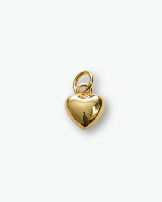 Tiny Puffy Heart Charm