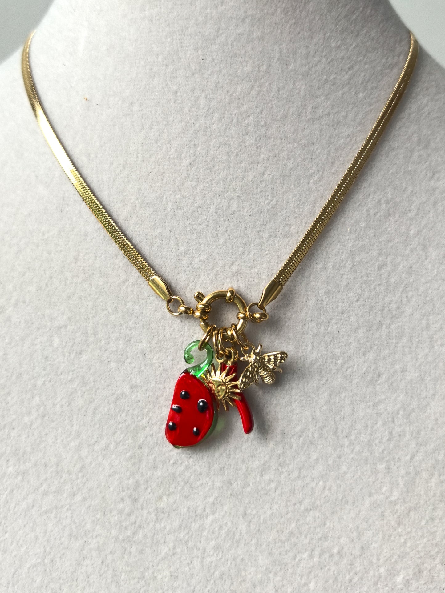 Glass Watermelon Charm