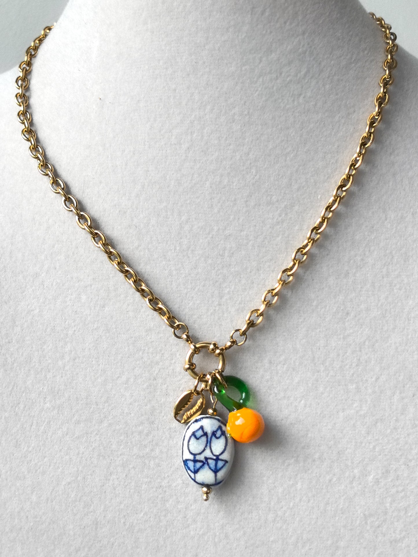Glass Orange Charm