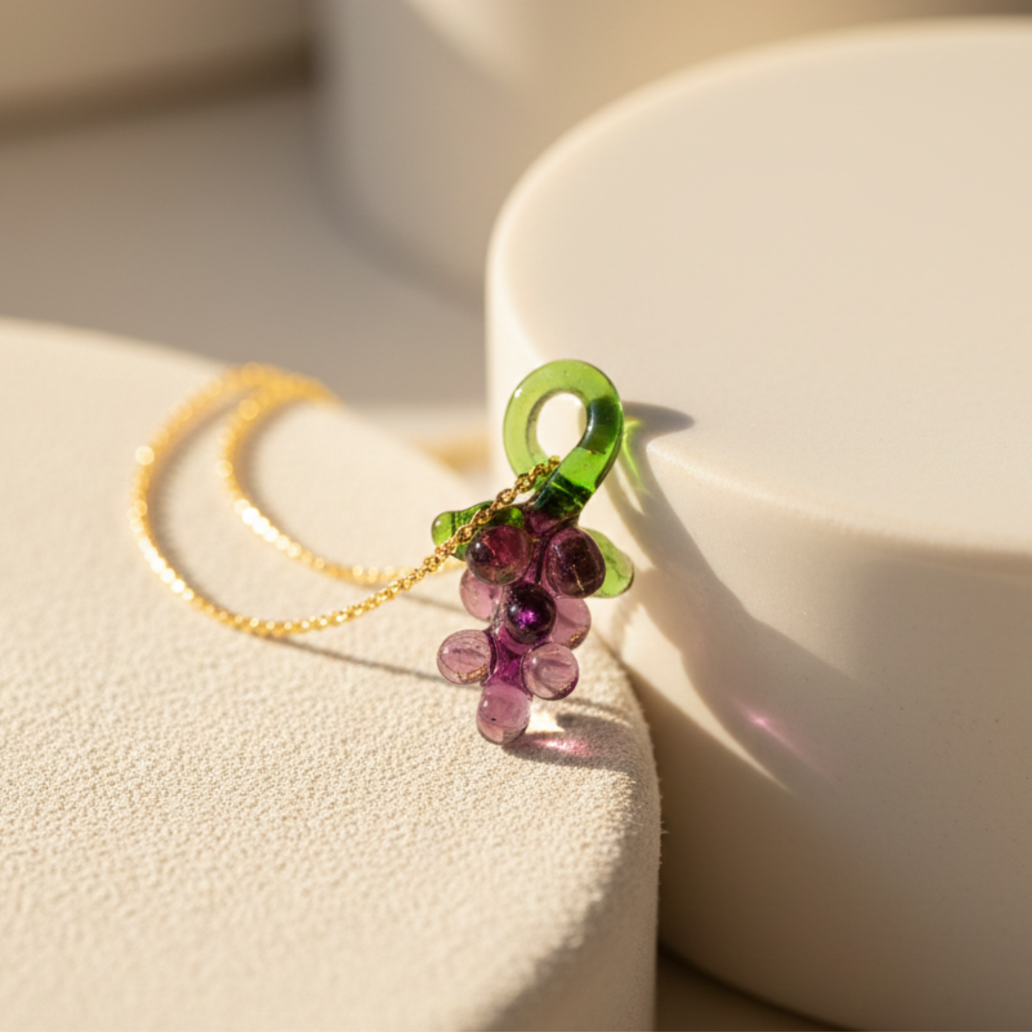 Glass Grape Charm