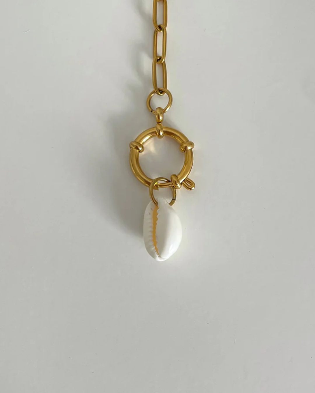 White Conch Shell Charm