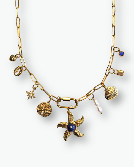 Sunset Splash Multi Charm Necklace