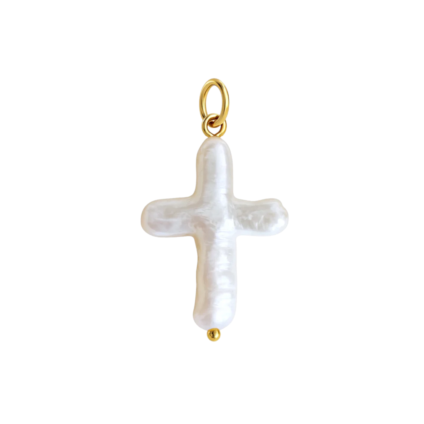 Medium Pearl Cross Charm