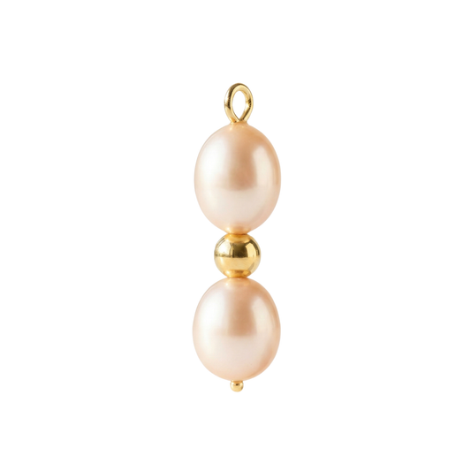Pink Pearl & Gold Charm