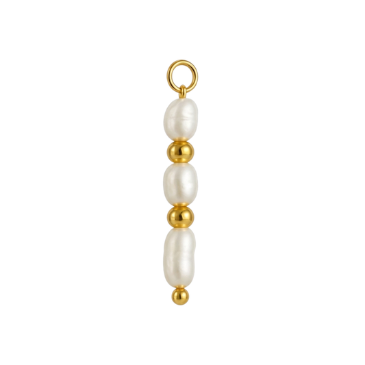 Triple Rice Pearl Charm