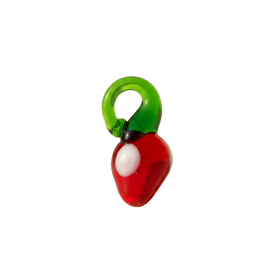 Glass Strawberry Charm