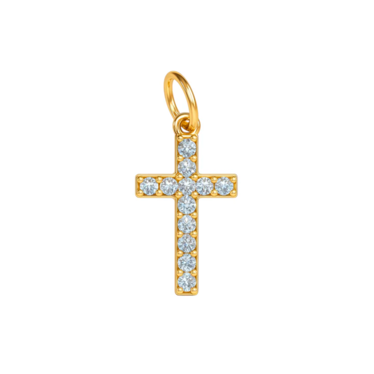 White Cross Charm