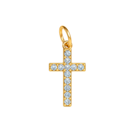White Cross Charm