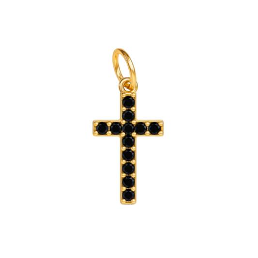Black Cross Charm
