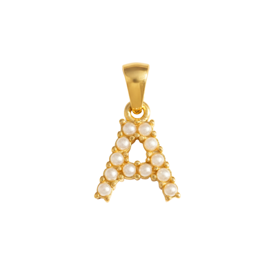 Pearl Initial Charm