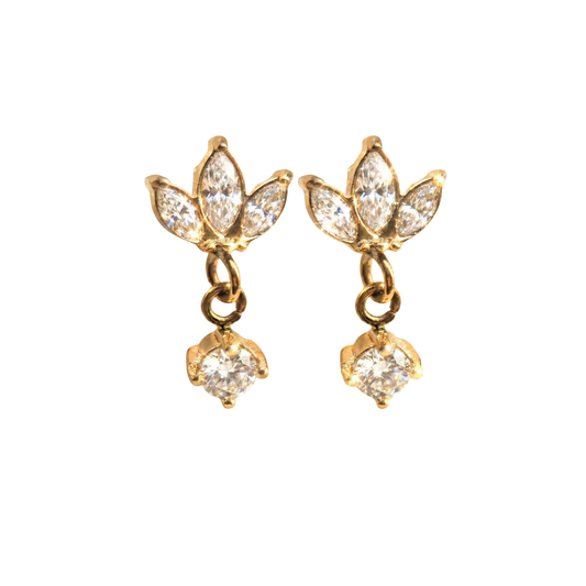 Lila Dangling Studs