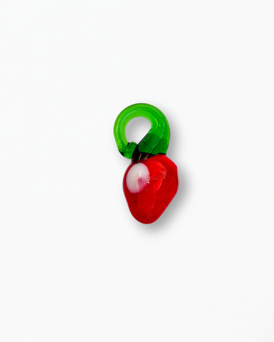 Glass Strawberry Charm