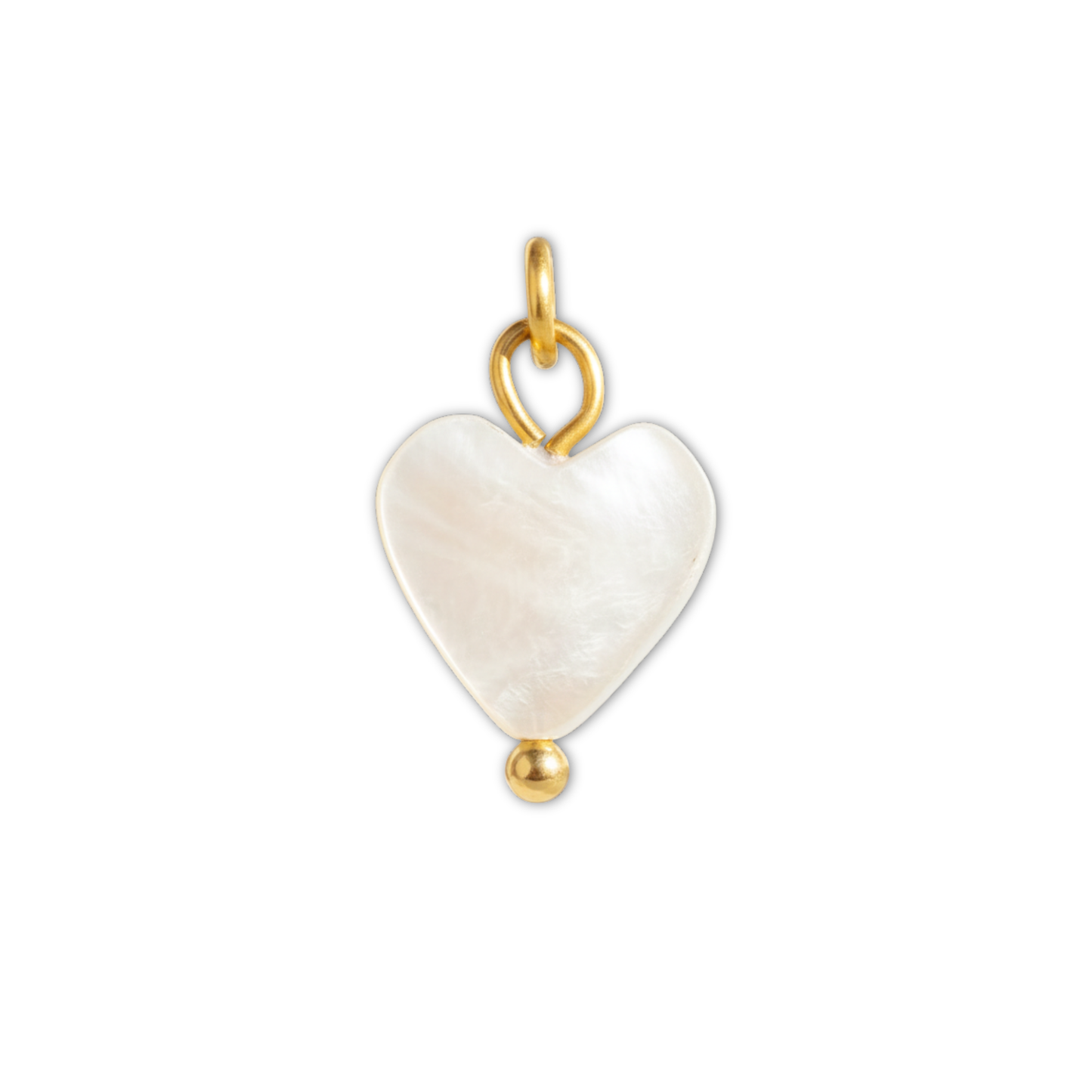 White Heart Charm